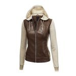 Women's Brown B3 Shearling Jacket – Premium Leather & Sheepskin