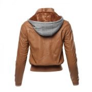 Women's Casual Stylish Trendy Zipper Leather Bomber Jacket