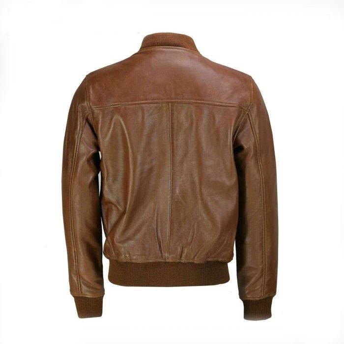 Genuine Leather Pilot Fashion Biker Style Jacket - Image 3