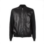 Men Pure Black Bomber Jacket