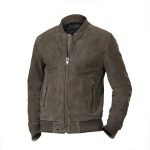 Men Ash Grey Bomber Jacket