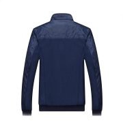 Men's Casual Stand Collar Slim PU Leather Bomber Jacket - Image 2