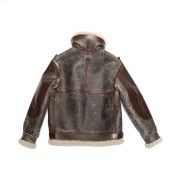 Vintage Military Style B-3 Bomber Leather Jacket - Image 2