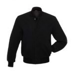 Full Black Fleece Varsity Jacket