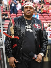 San Francisco 49ers E-40 Sequin Bomber Jacket