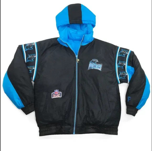 Screenshot (2) Burgess Carolina Panthers Bomber Jacket