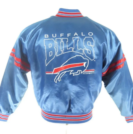 Buffalo Bills Vintage 90s Satin Varsity Bomber Jacket