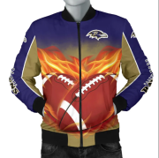 Brewster Baltimore Ravens Football Printed Bomber Jacket