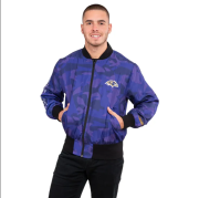 Material: Polyester Inner: Viscose Lining Pockets: Two Side, Two Inner Sleeves: Full Length Hemline: Rib Knitted Design: Bomber Jacket Collar: Rib Knitted Style Cuffs: Rib Knitted Closure: YKK Zipper Color: Blue and Purple
