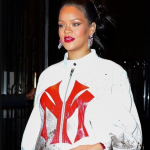 Rihanna Yankees White Bomber Jacket