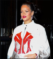 Rihanna Yankees White Bomber Jacket