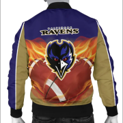 Brewster Baltimore Ravens Football Printed Bomber Jacket