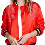 Wong and Winchester 2023 Grace Lynn Kung Red Bomber Jacket