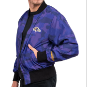 Material: Polyester Inner: Viscose Lining Pockets: Two Side, Two Inner Sleeves: Full Length Hemline: Rib Knitted Design: Bomber Jacket Collar: Rib Knitted Style Cuffs: Rib Knitted Closure: YKK Zipper Color: Blue and Purple