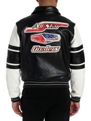 Stars & Stripes Iconic Americana Avirex Black Leather Jacket - Image 4