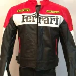 Ferrari Motorcycle Racing Black Jacket