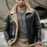 Edward Aviator B3 Shearling Fur Bomber Jacket