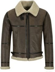 Vincent Air Force SF Flying Bomber Lambskin Leather Jacket
