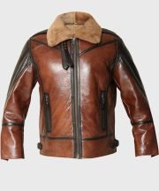 Thompson Distressed Shearling Aviator SF Jacket