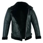 Jeffrey RAF Aviator Shearling Fur SF Bomber Jacket