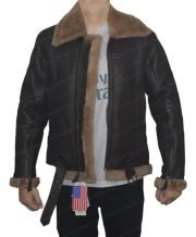 Luke-SF Aviator Dark Brown Sheepskin Leather Jacket