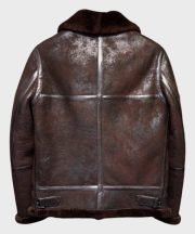 Shawn SF Brown Shearling Leather Jacket - Image 3