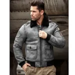 Alexander Black G1 Bomber Shearling Leather Jacket