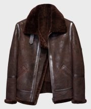 Shawn SF Brown Shearling Leather Jacket