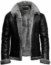 Carl RAF Aviator SF Bomber Black Jacket - Image 2