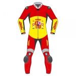 Spain Flag Riding Leathers Suit