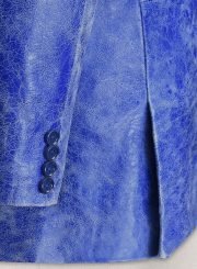 Artistic Blue Leather Suit – A Masterpiece of Style and Sophistication