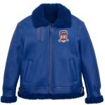 Avirex B3 Mazarine Blue Shearling Leather Jacket – Authentic & Premium!