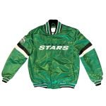 Home Game Dallas Stars Green Satin Jacket – Premium Ice Hockey Fan Gear