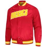 Houston Rockets Mitchell & Ness Throwback Raglan Jacket - Red