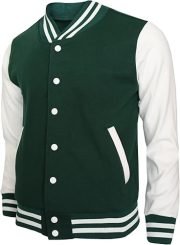 Letterman Baseball Jacket – Varsity Cotton Design Available in 8 Colors