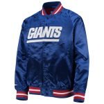 Lightweight Youth Mitchell & Ness New York Giants Satin Full-Snap Jacket – Ideal for Fans