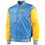 Los Angeles Chargers Satin Varsity Jacket Starter Full Snap Design