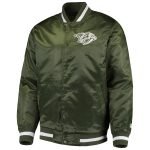 Men's Nashville Predators Green Satin Jacket – Starter Full-Snap