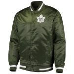 Men's Toronto Maple Leafs Starter Green Satin Full-Snap Jacket