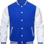 Men’s Varsity Jacket by HOOD CREW – Faux Leather Sleeves & College Style