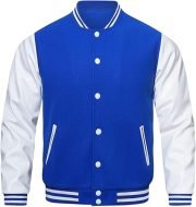 Men’s Varsity Jacket by HOOD CREW – Faux Leather Sleeves & College Style