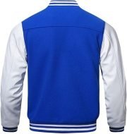 Men’s Varsity Jacket by HOOD CREW – Faux Leather Sleeves & College Style