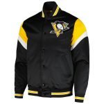 Pittsburgh Penguins NHL Heavyweight Satin Jacket By Mitchell & Ness – Men's