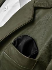 Pure Leather Basicallo Green Suit – Bold & Enigmatic Style