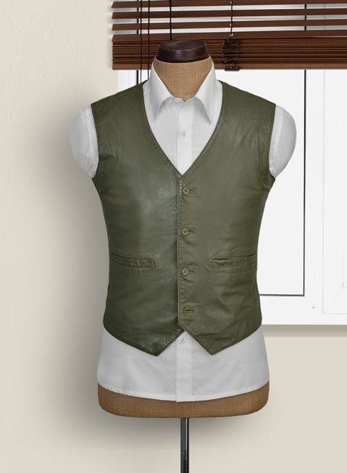 Pure Leather Basicallo Green Suit – Bold & Enigmatic Style7 Pure Leather Basicallo Green Suit – Bold & Enigmatic Style - Image 7