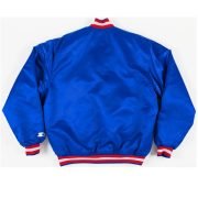 Texas Rangers Full-Snap Varsity Jacket in Classic Royal Blue Satin - Image 2
