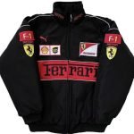 Vintage Black Ferrari Jacket – Racing-Inspired Style