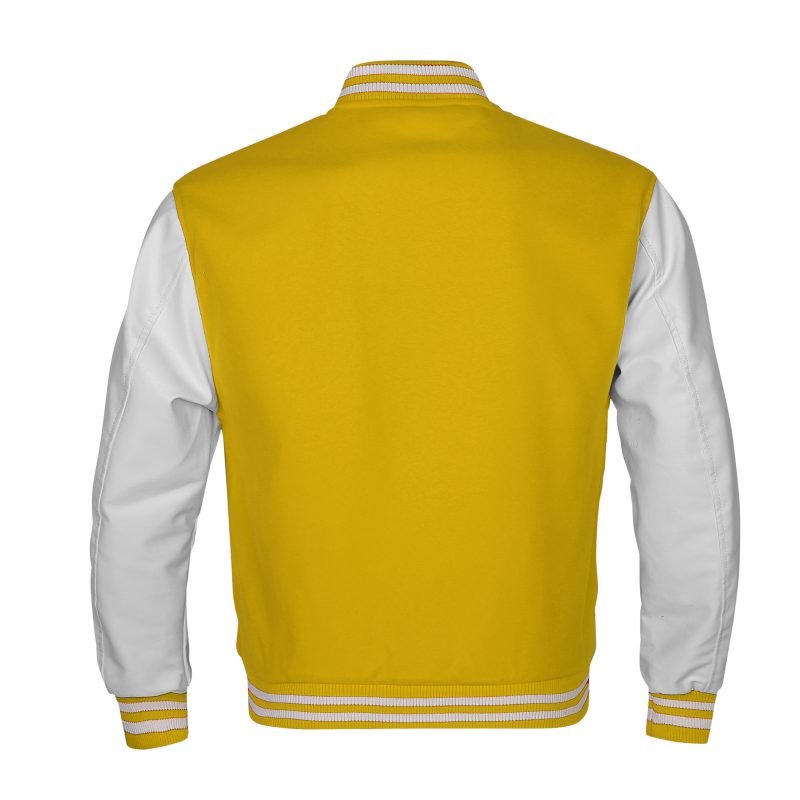 White & Yellow Varsity Jacket – Perfect for Casual and Sporty Looks