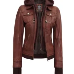 Elegant Women's Dark Brown Suede Car Coat by Kandis
