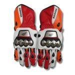 Honda Repsol Motorcycle Racing Leather Gloves - Genuine Leather Racing Protection